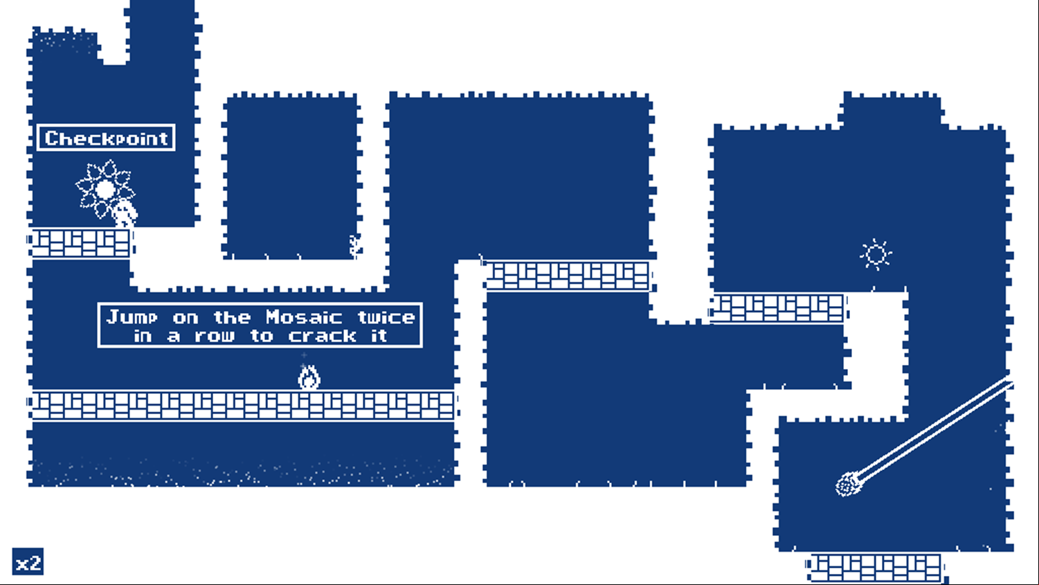 Infinite Descent Game Extra Tips Screenshot.