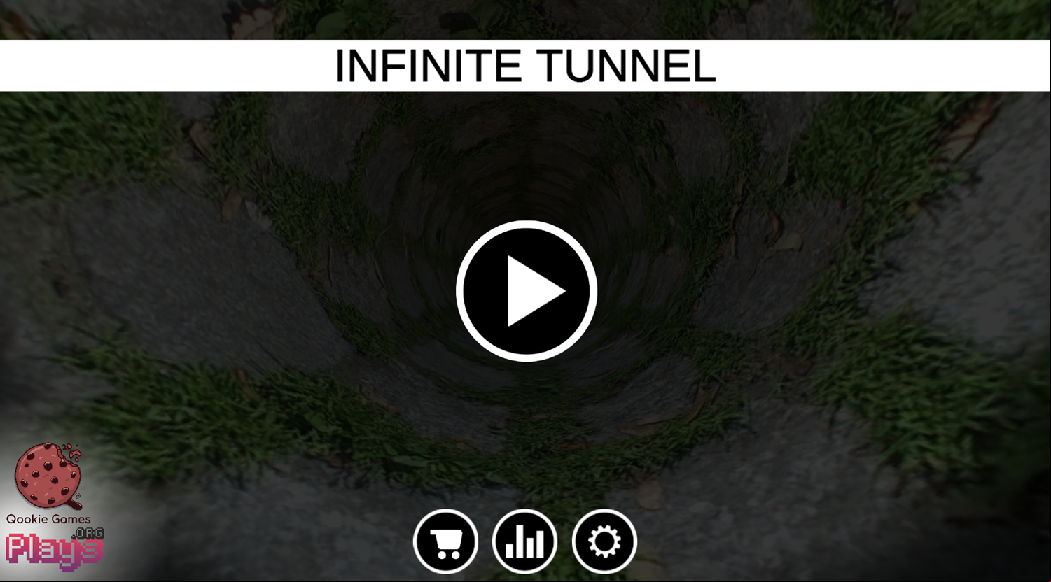 Infinite Tunnel Game Welcome Screen Screenshot.