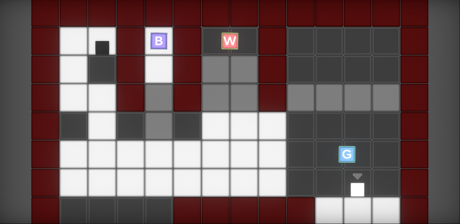 Inverse Game Level With Gray Tiles Screenshot.