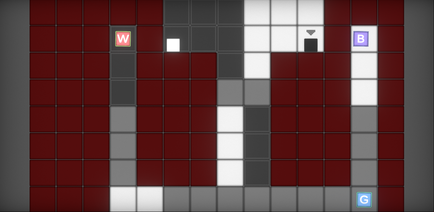 Inverse Game Level With Maroon Tiles Screenshot.