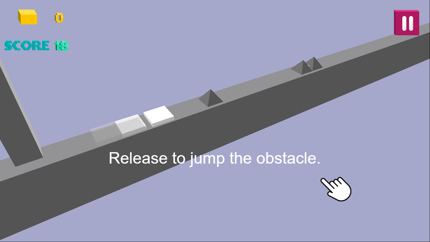 Isometric Run Game Instructions Screenshot.