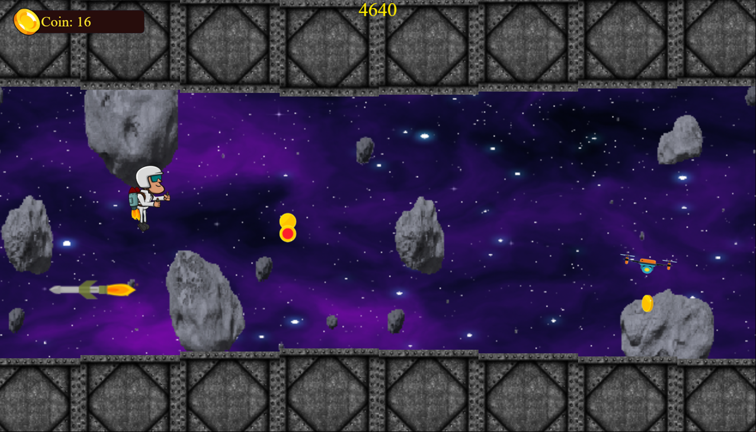 Jetpack MeteorFall Chronicles Game Play Screenshot.