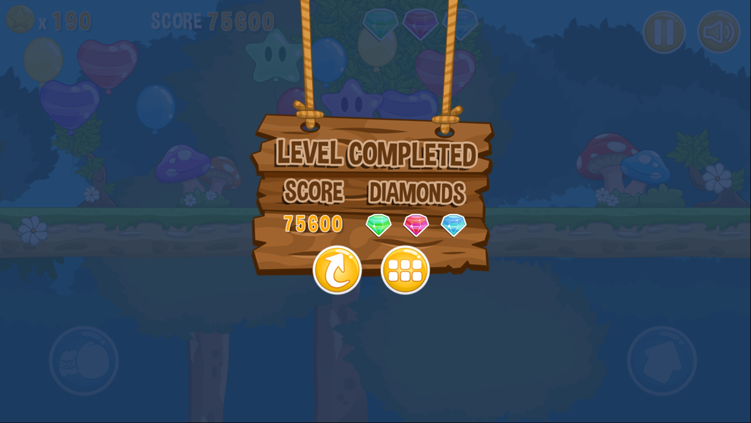 JoJo Run Game Level Completed Screenshot.