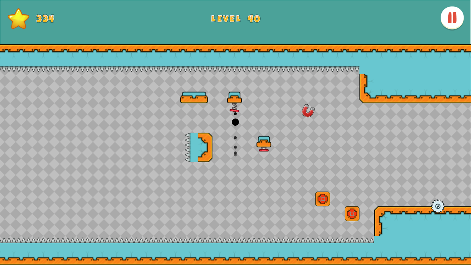 Jump Ball Adventure Game Upside Down Screenshot.