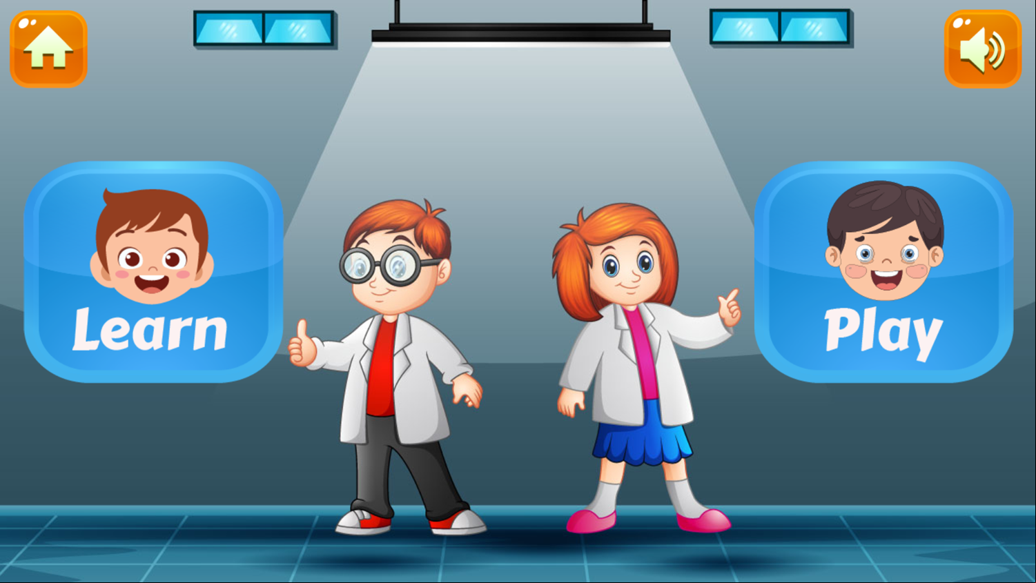 Kids Anatomy Game Menu Select Screenshot.
