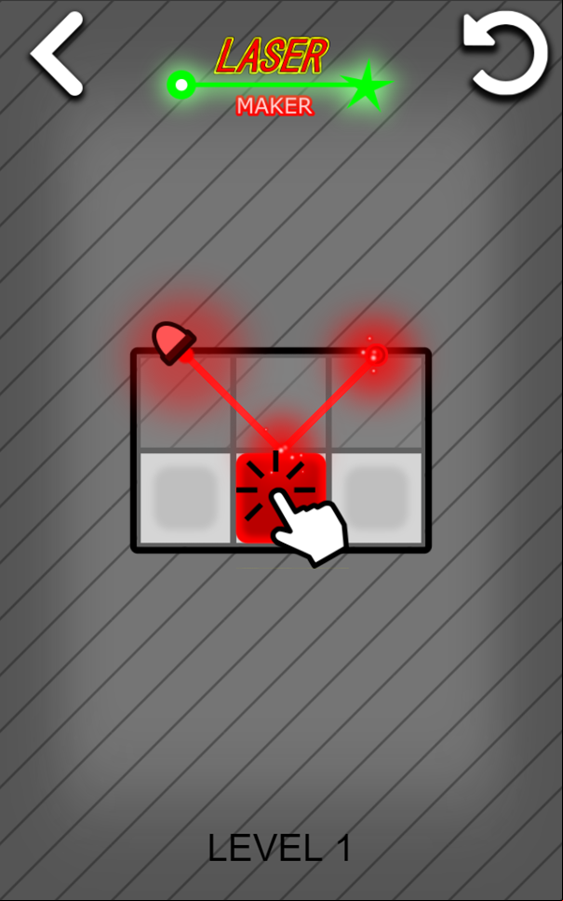 Laser Maker Game Level Play Screenshot.