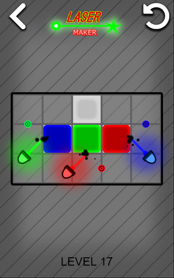Laser Maker Game Level Progress Screenshot.