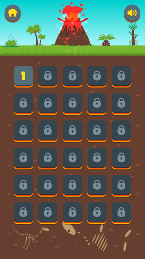 Lava Connect Game Level Select Screenshot.