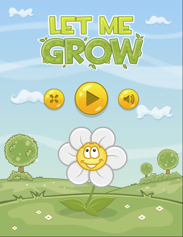 Let Me Grow Game Welcome Screen Screenshot.