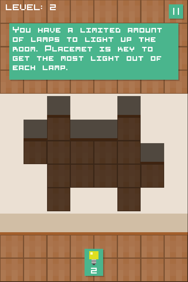 Light On 2 Game Instructions Screenshot.