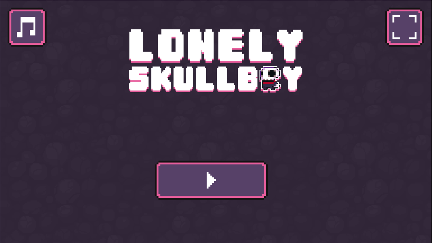 Lonely Skullboy Game Welcome Screen Screenshot.