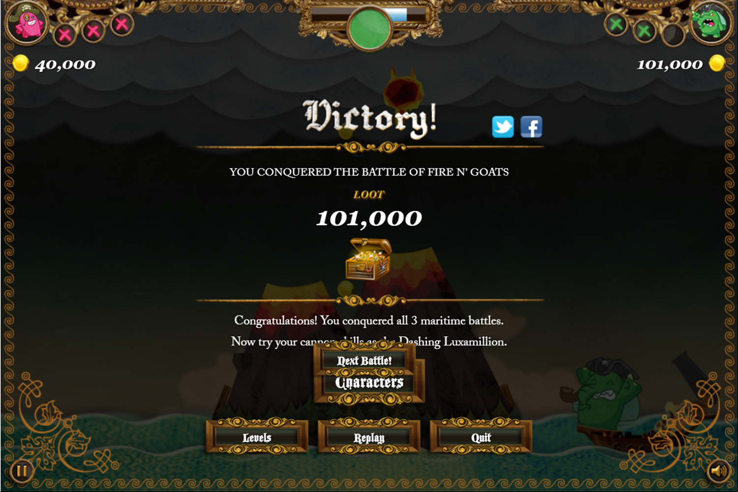 Lux Ahoy Victory Screenshot.