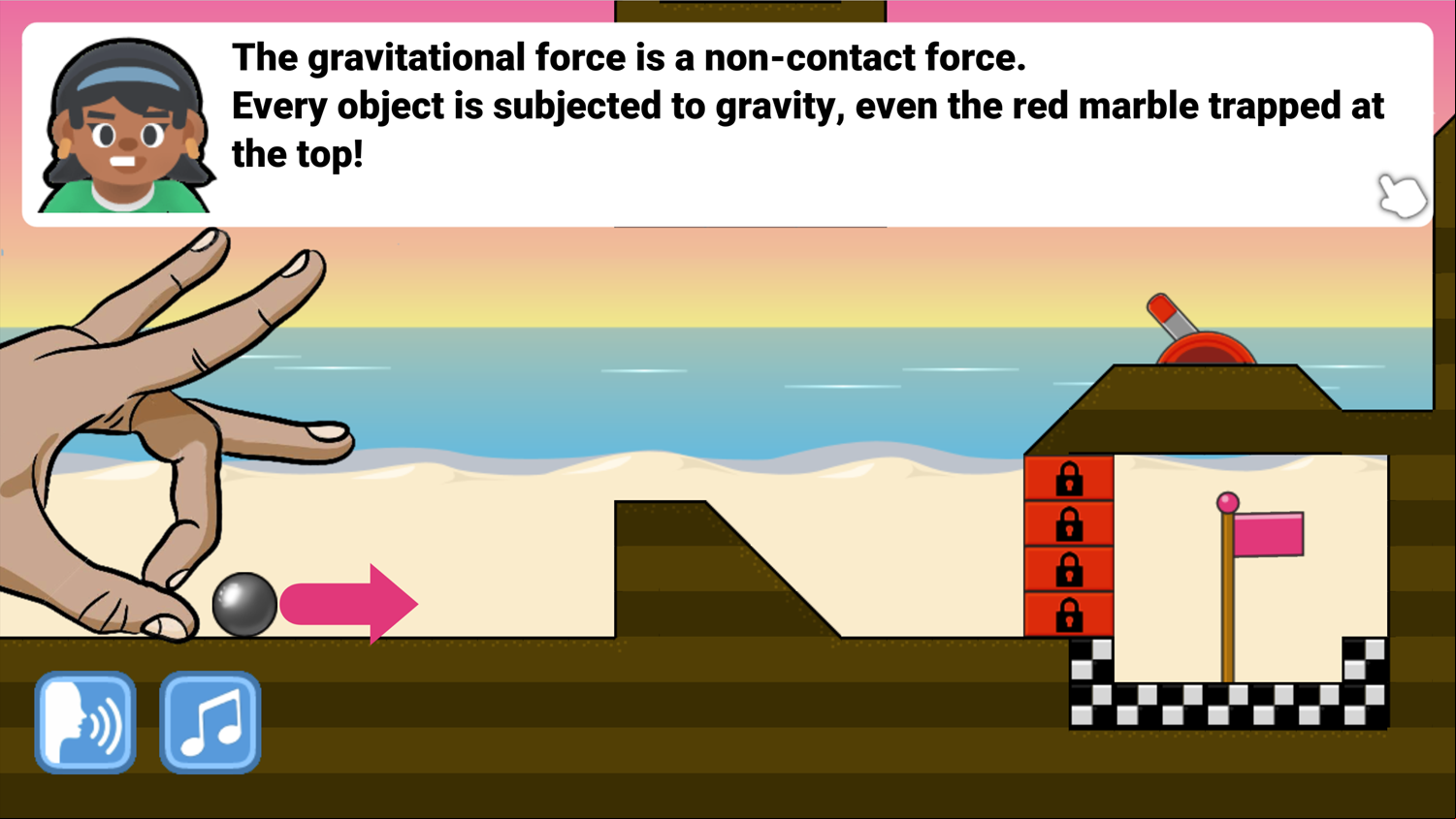 Marbles And Forces Gravitational Force Screenshot.