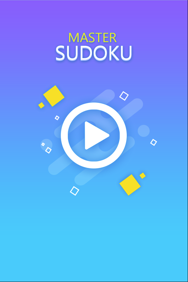 Master Sudoku Game Welcome Screen Screenshot.