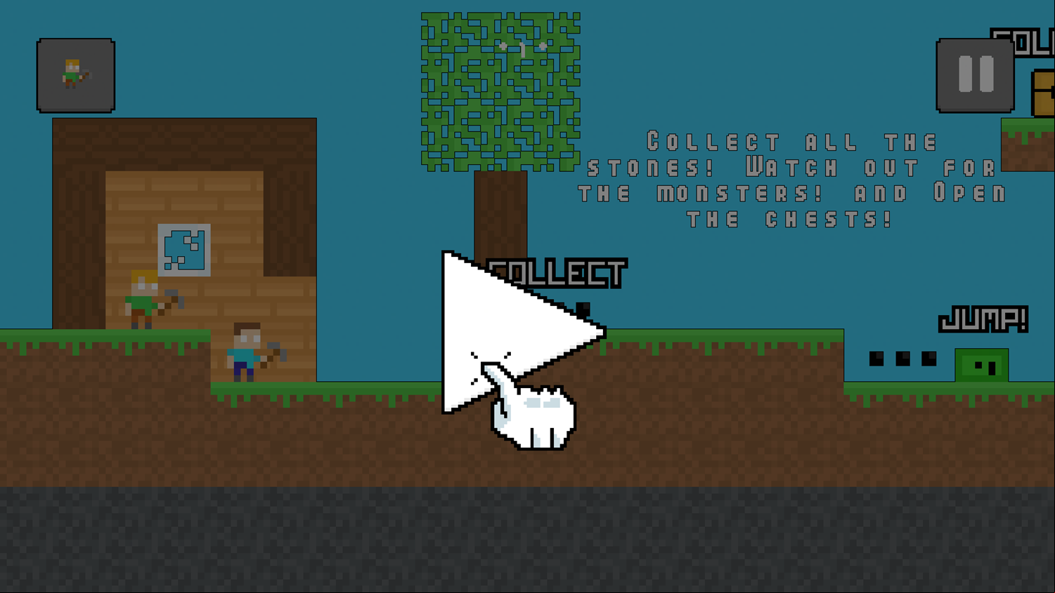 Mc8Bit Game Level Start Screenshot.