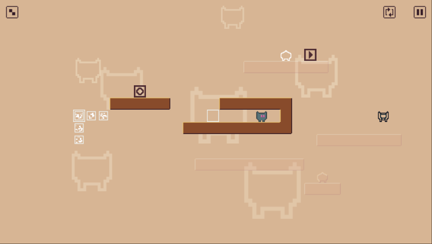 Me and Another Me Game Buttons to Move and Rotate Transparent Boxes Screenshot.