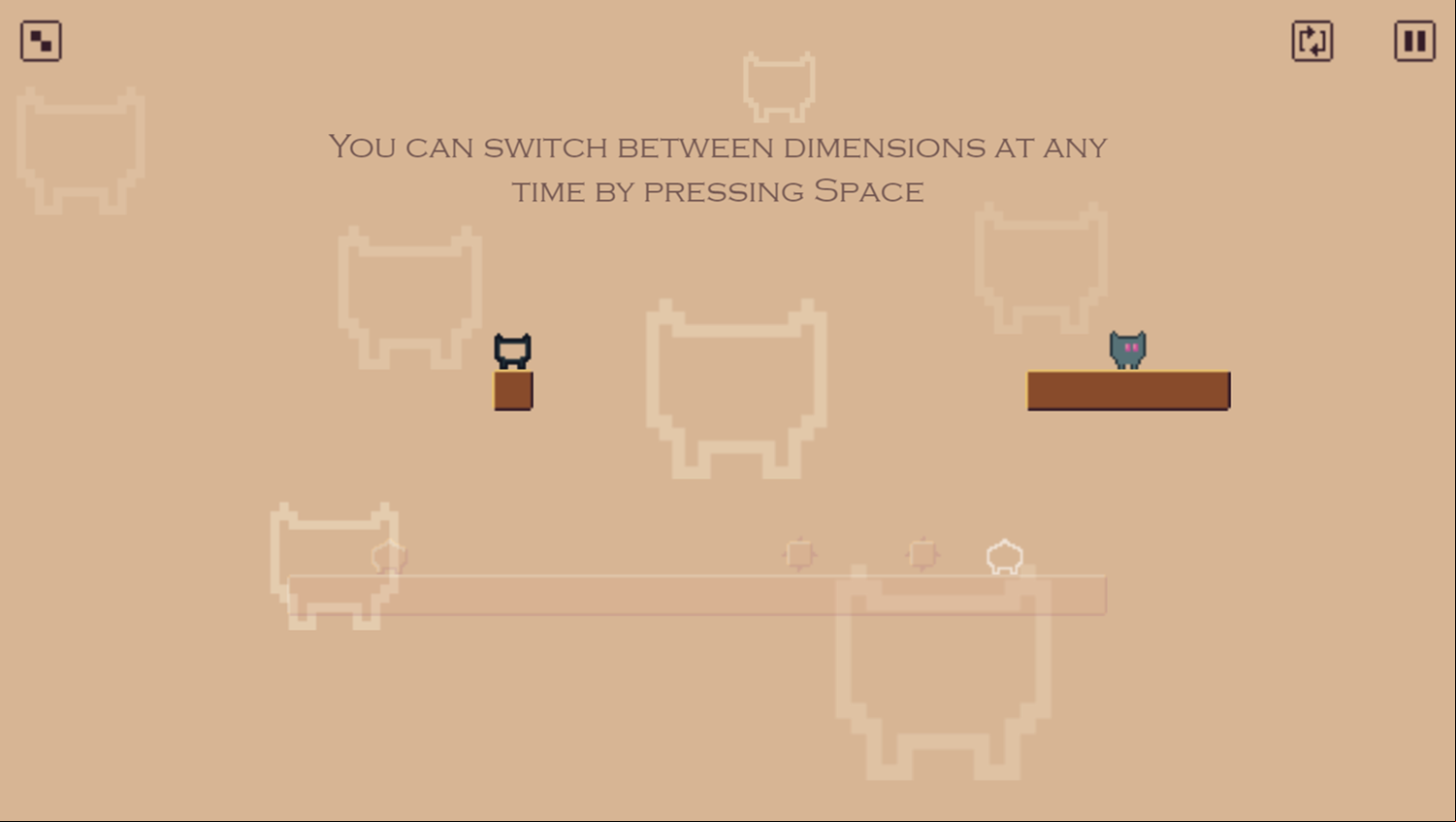 Me and Another Me Game Switching Dimensions Screenshot.