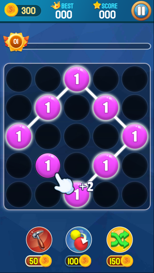 Merge Bubble Number Game How To Play Screenshot.