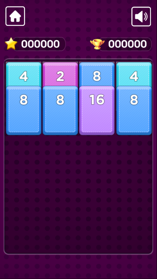Merge Card Game Start Screenshot.