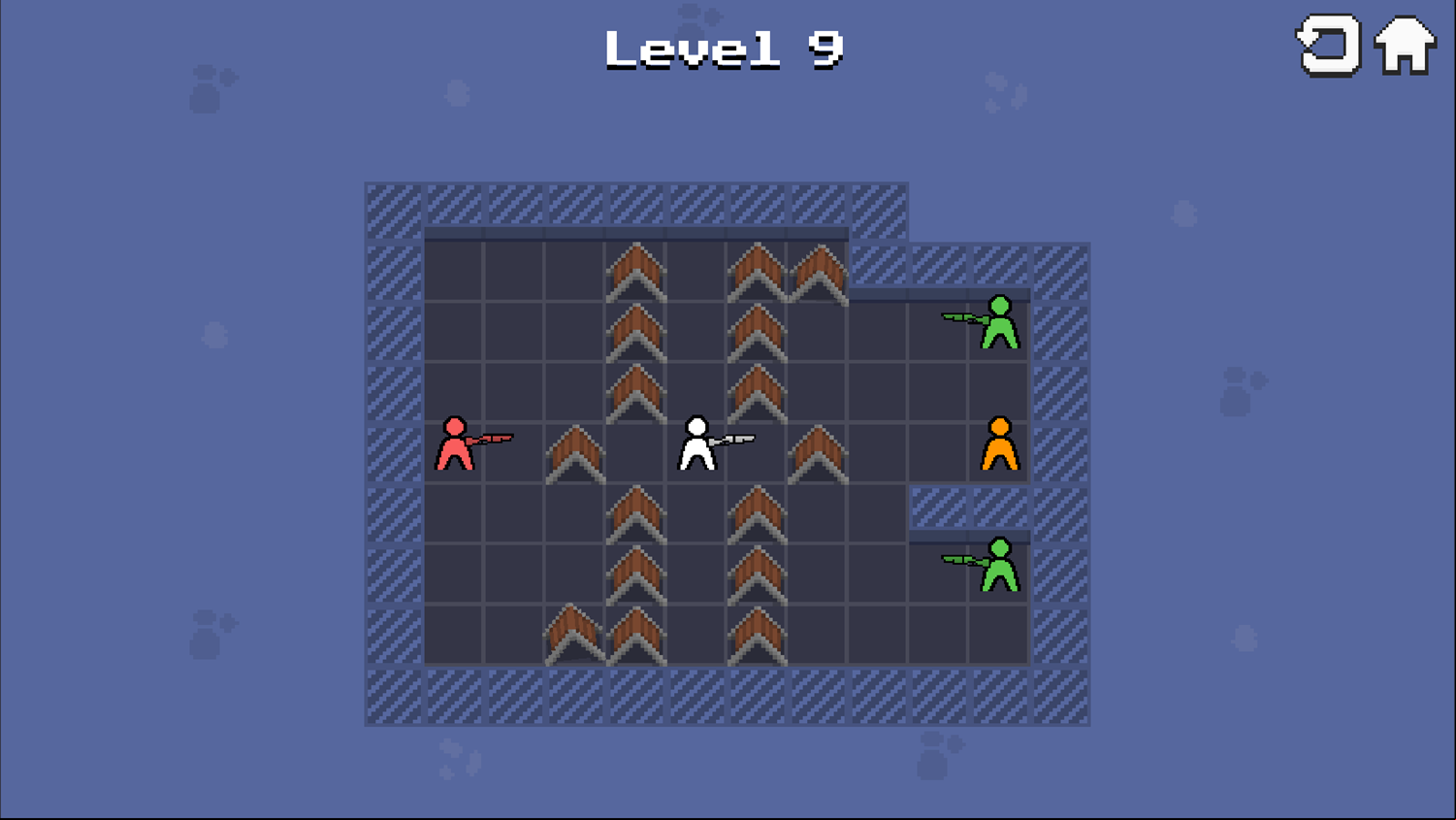 Mindfire Game Level With Barriers Screenshot.