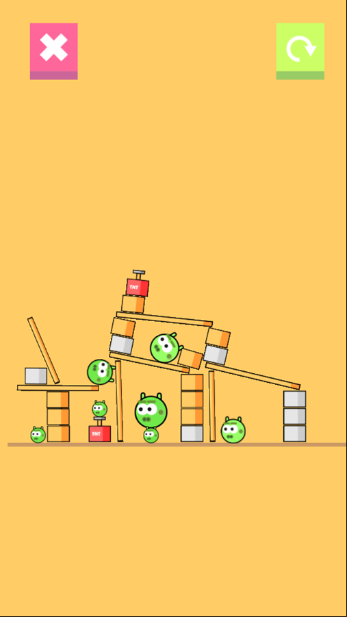 Mini Birds Game Level Progress Screenshot.