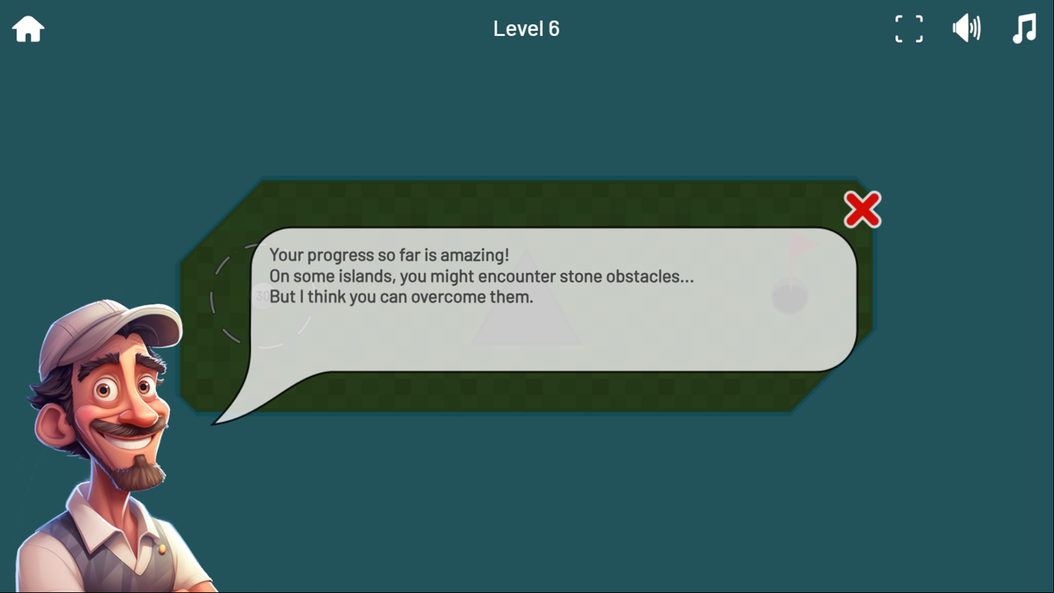 Minigolf Archipelago Game Stone Obstacles Screenshot.