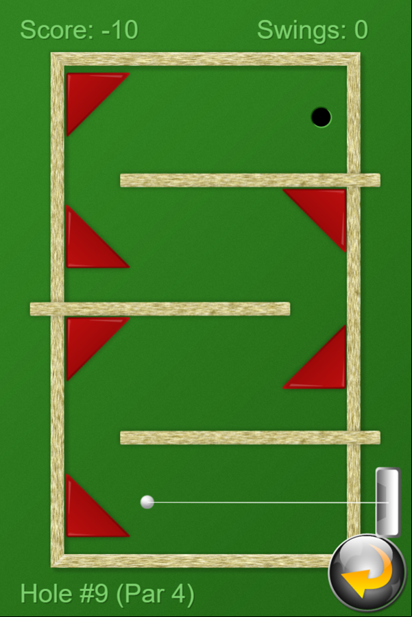 Minigolf Game Screenshot.