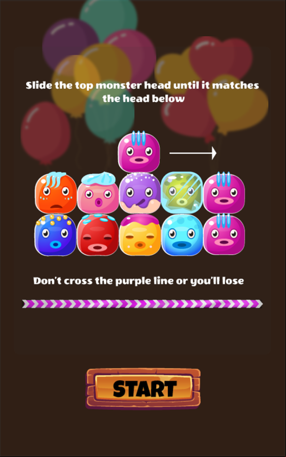 Monsters Slide Game How To Play Screenshot.