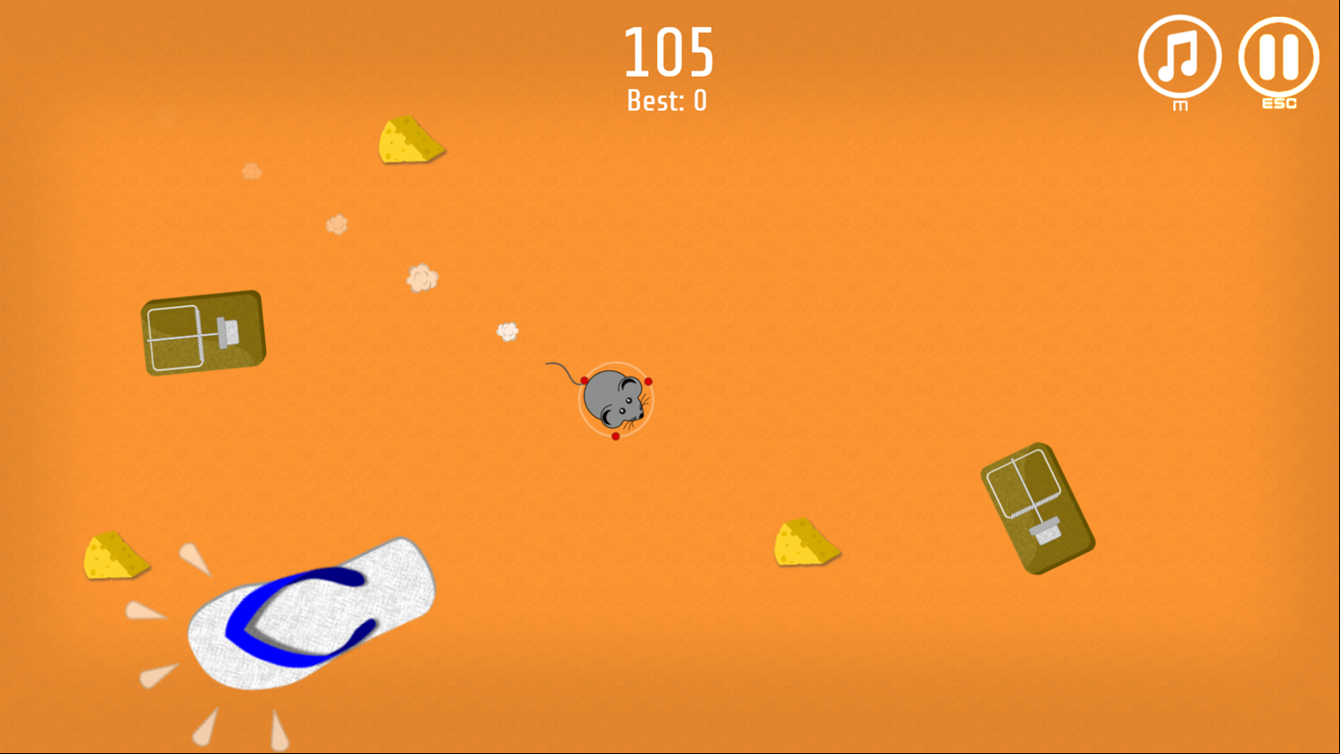 Mouse Run Game Play Screenshot.