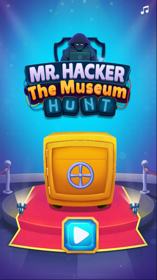 Mr Hacker the Museum Hunt Game Welcome Screen Screenshot.