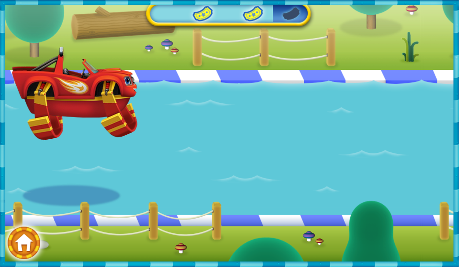 Nick Jr Water Park Blaze Gameplay Screenshot.