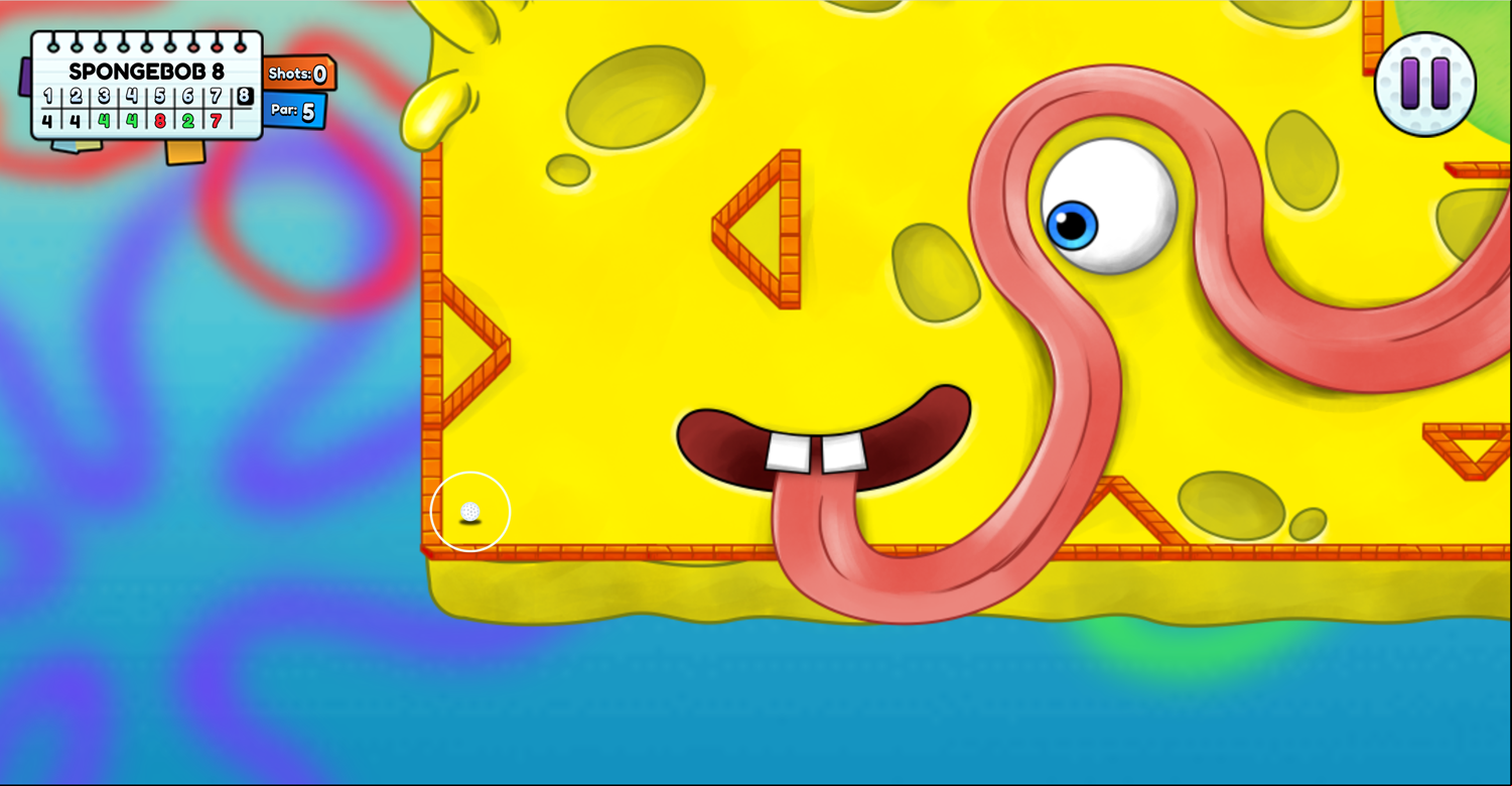 Nick Ultimate Mini Golf Universe SpongeBob SquarePants Last Level Screenshot.