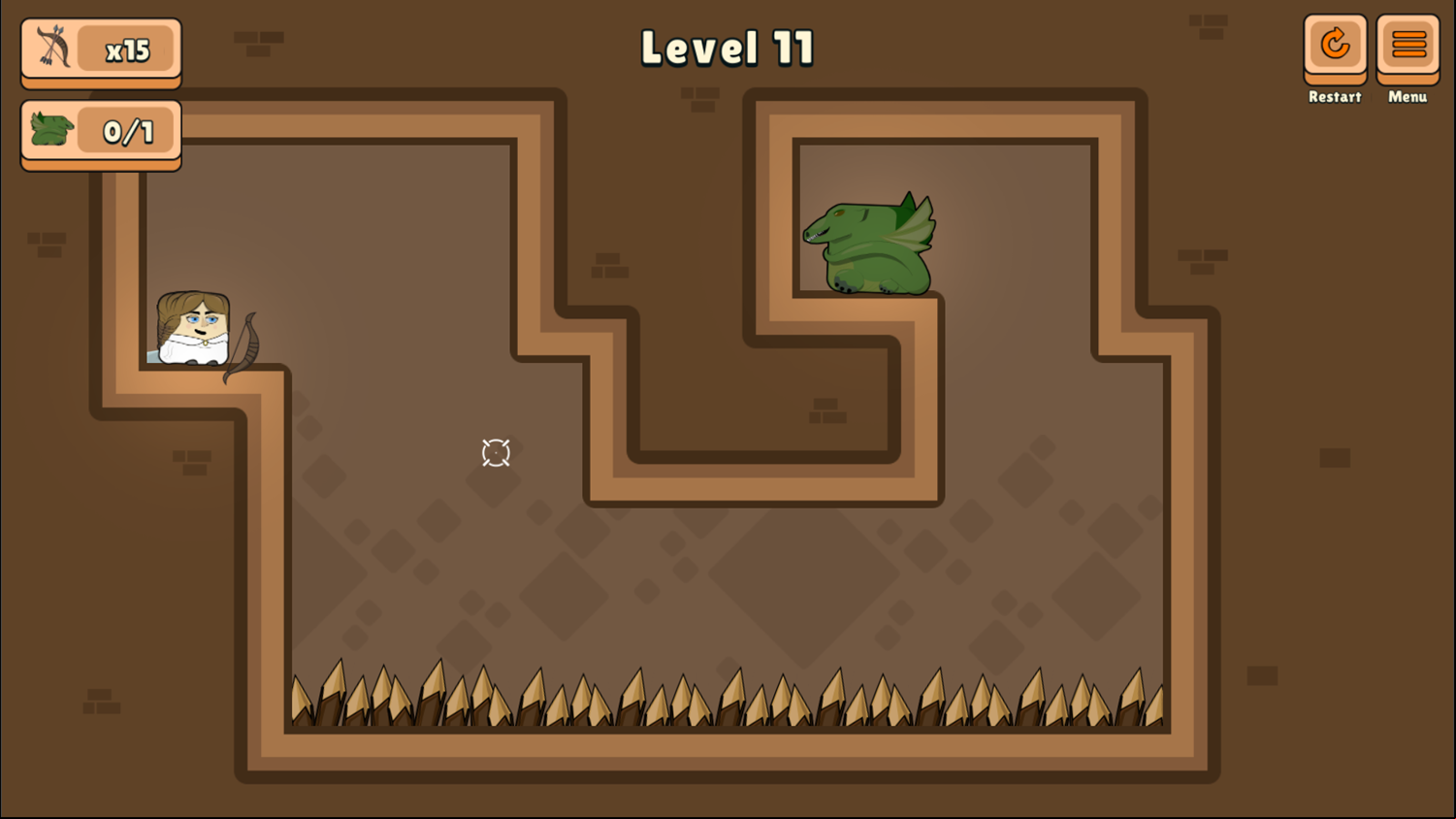 Nina Quest Game Level With Spiked Chasm Screenshot.