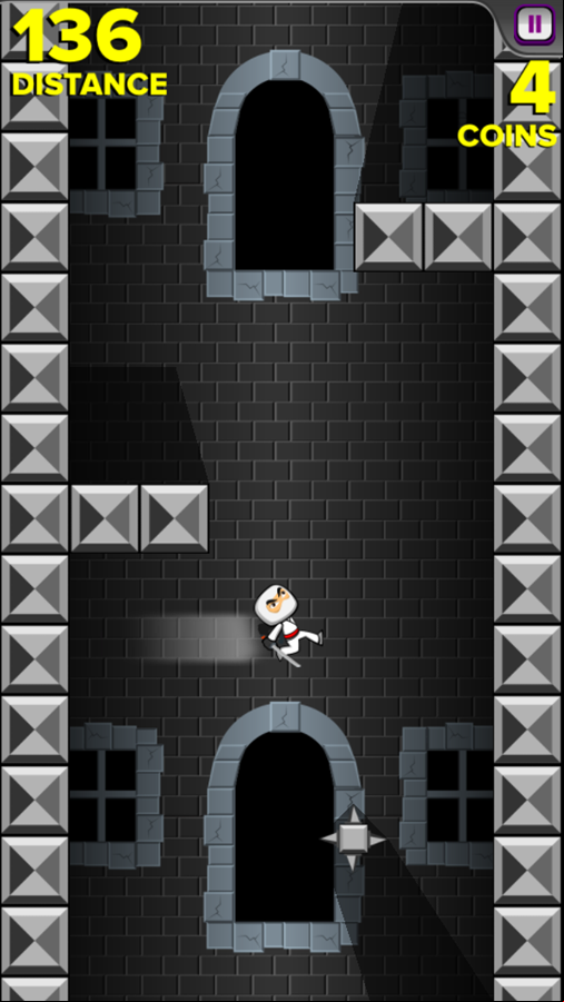 Ninja Gravity Game Play Screenshot.