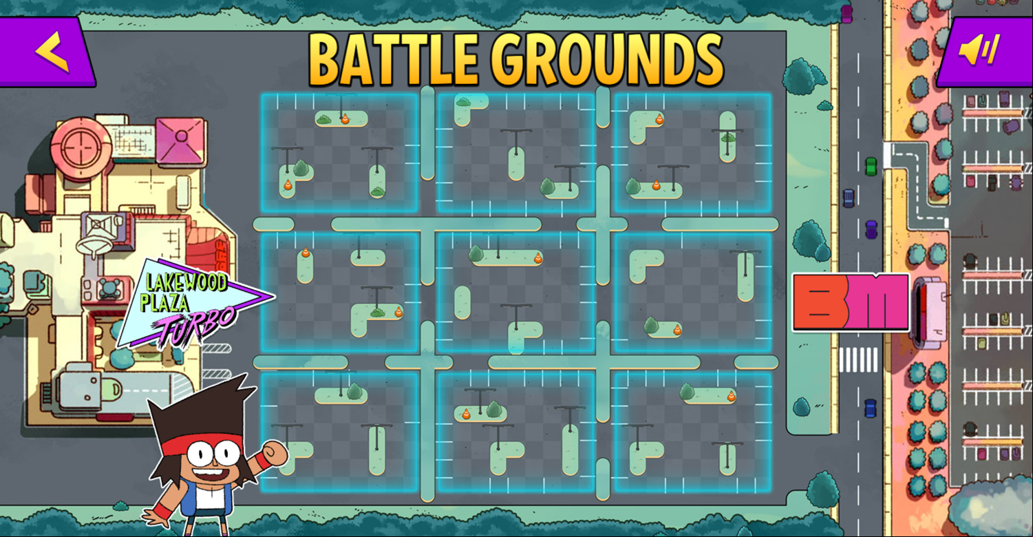 OK K.O. Let's Be Heroes Parking Lot Wars Battle Field Screenshot.