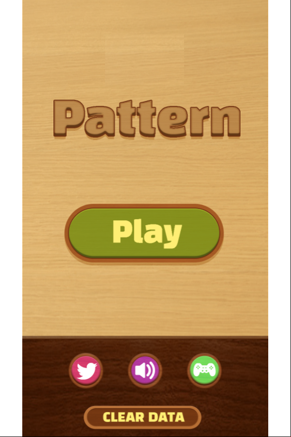 Pattern Game Welcome Screenshot.