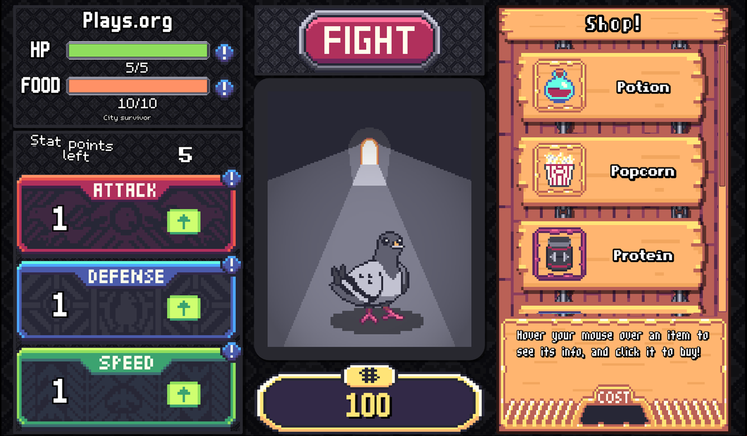 Pigeon Clash Game Screenshot.