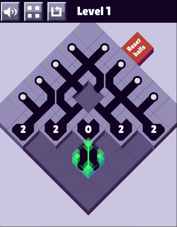 Pipe Ball Puzzle Game Welcome Screen Screenshot.