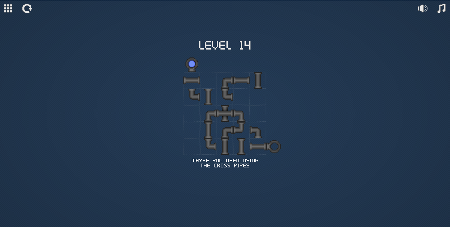 Pixel Pipes Game Cross Pipes Screenshot.