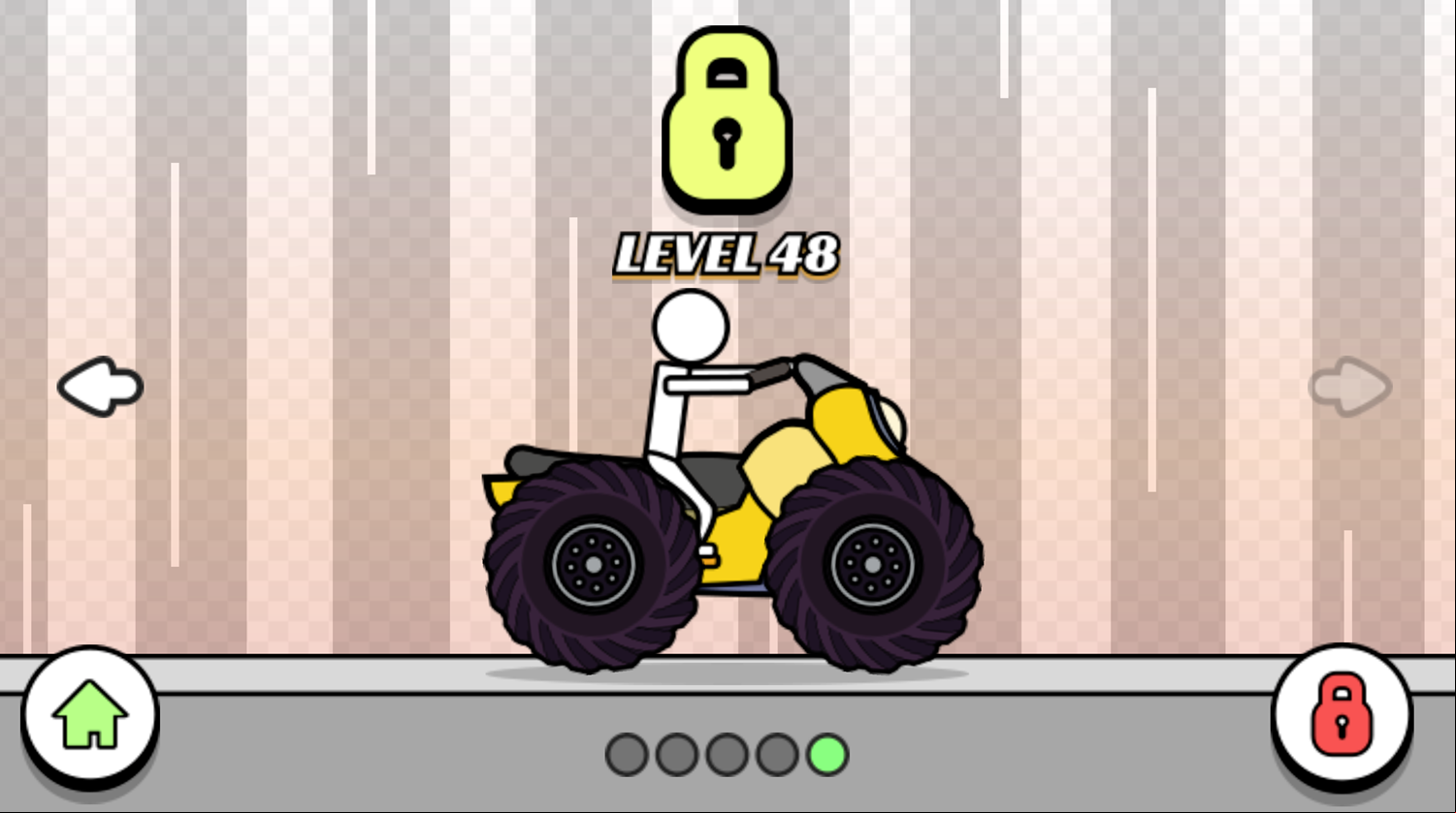 Pocket Racing Game Vehicle Select Screen Four Wheeler Screenshot.