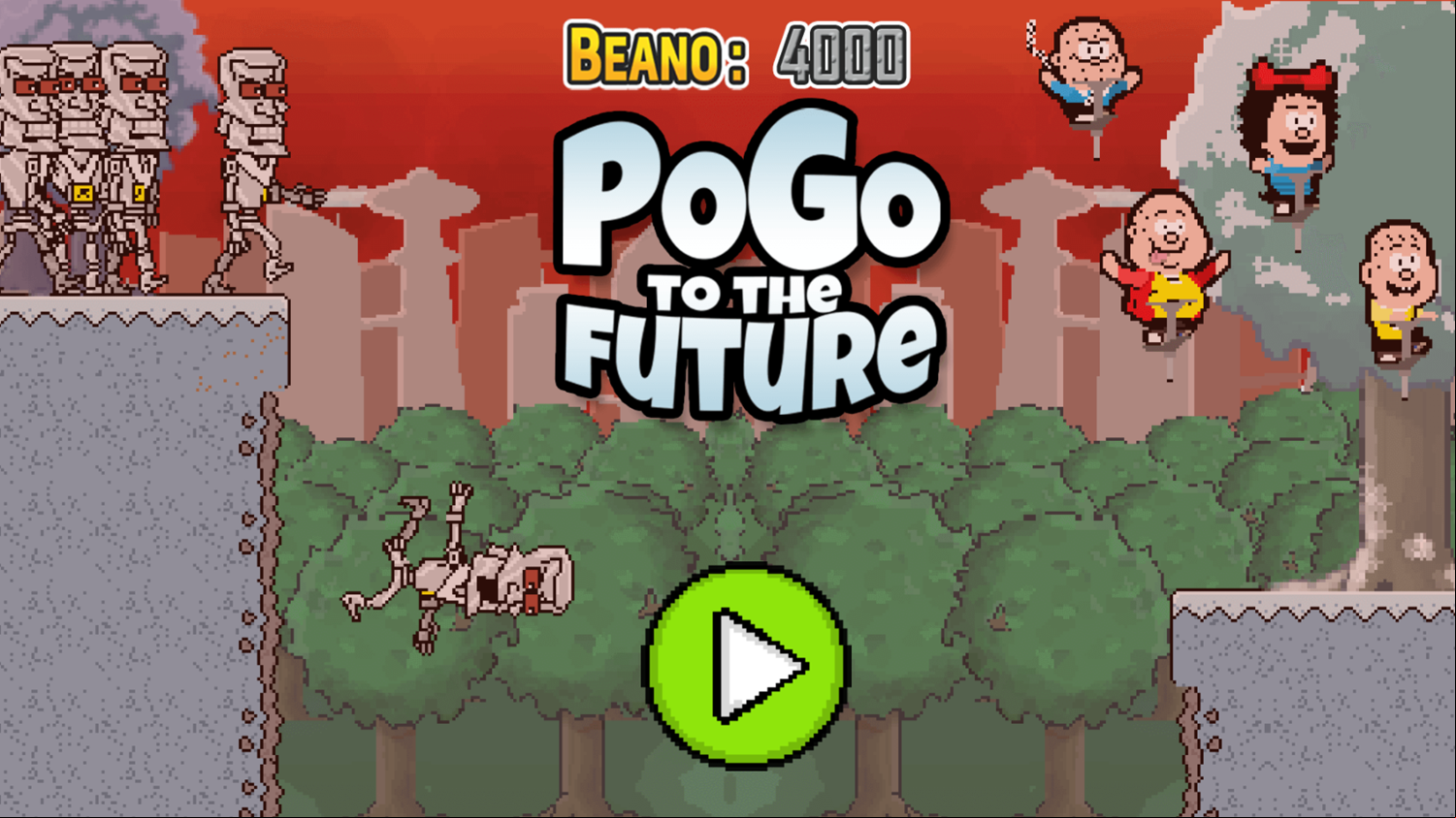 Pogo to the Future Game Welcome Screen Screenshot.