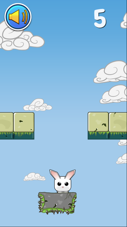 Rabbit Jump Game Closing Concrete Platform Screenshot.