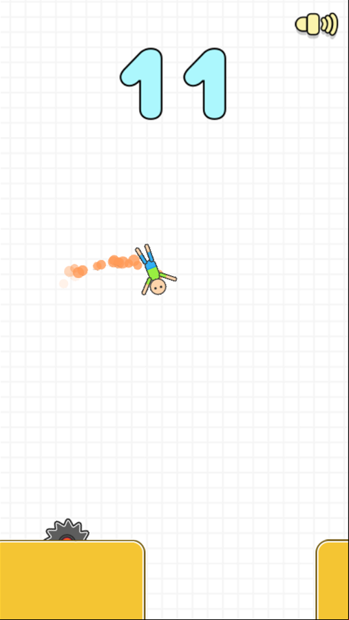Ragdoll Fall Game Screenshot.