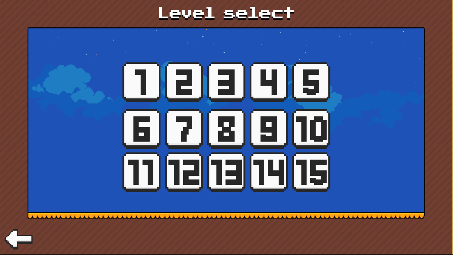 Redman Game Level Select Screen Screenshot.