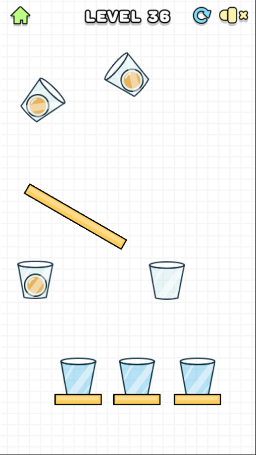 Rotated Cups Game Final Level Screenshot.