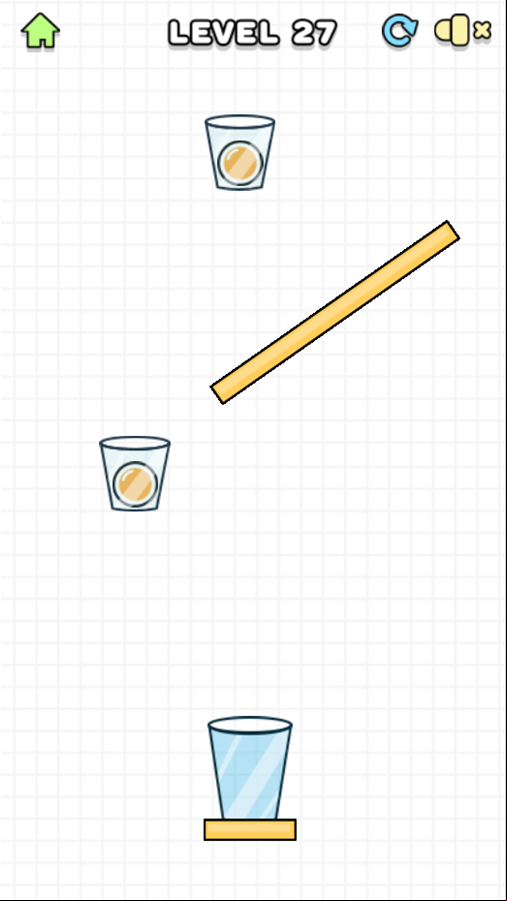 Rotated Cups Game Level With a Large Cup Screenshot.