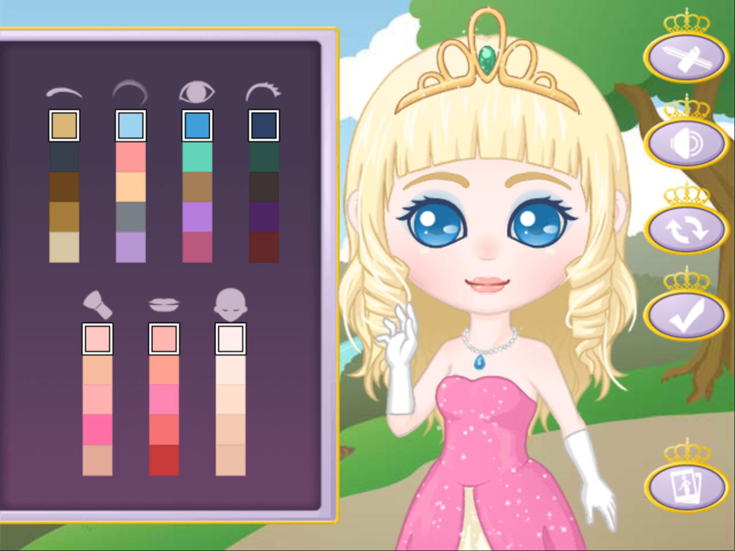 Royal Princess Dress Up Game Start Screenshot.