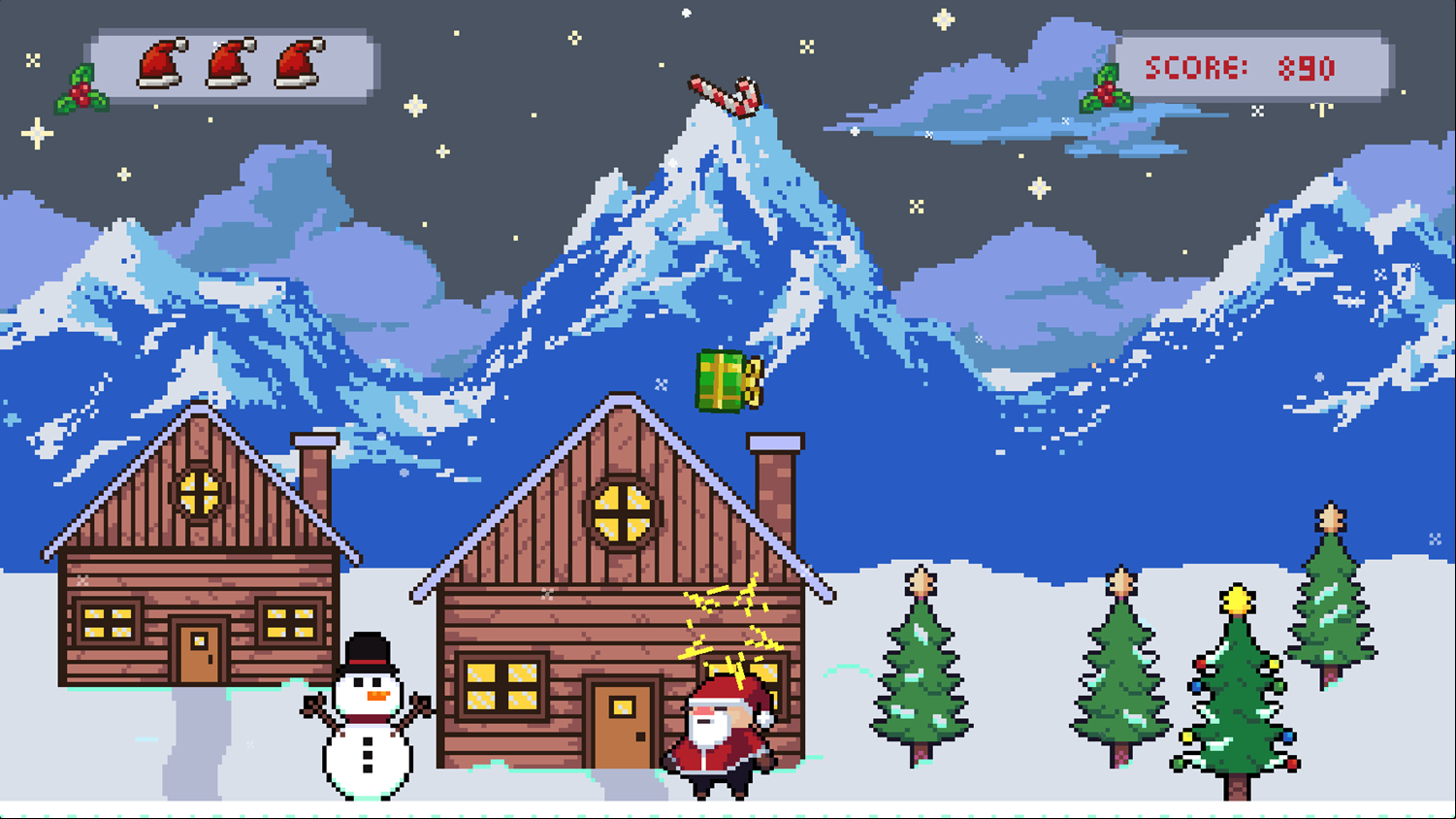 Save the Christmas Game Play Screenshot.