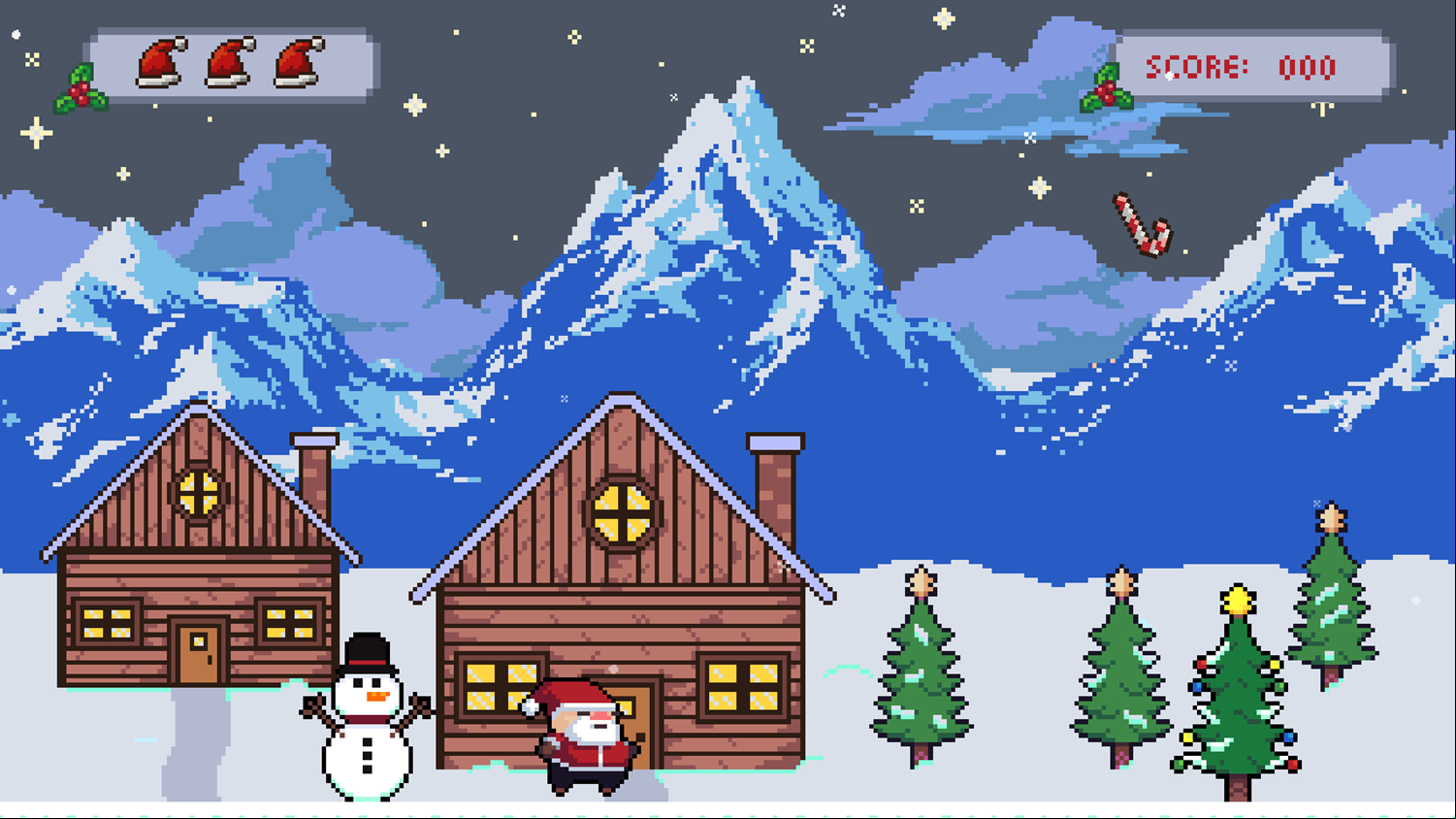Save the Christmas Game Start Screenshot.