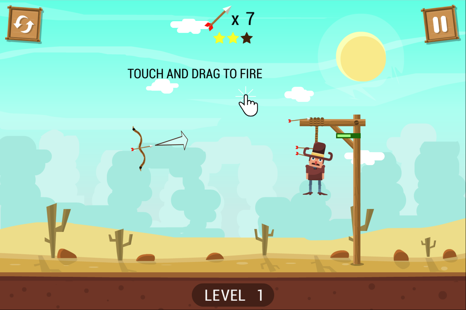 Save the Cowboy Game Screenshot.